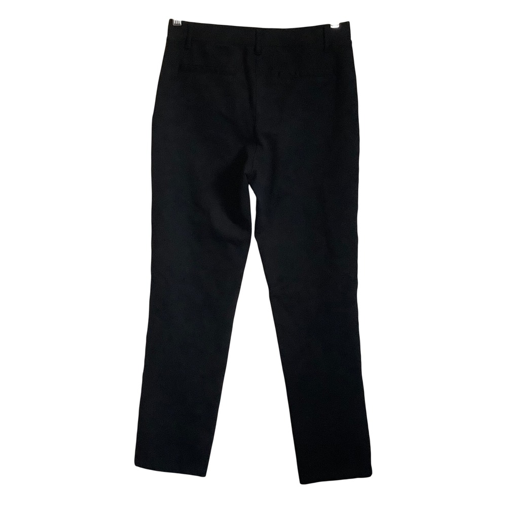 Quince Ultra-Stretch Ponte Straight Leg Pants Black Womens Medium Petite DKBIZ01